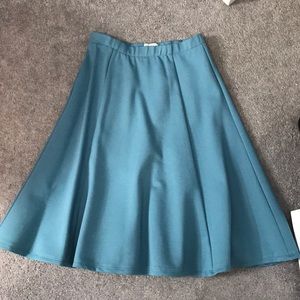 AQUA/ASHY BLUE A-LINE SKIRT!